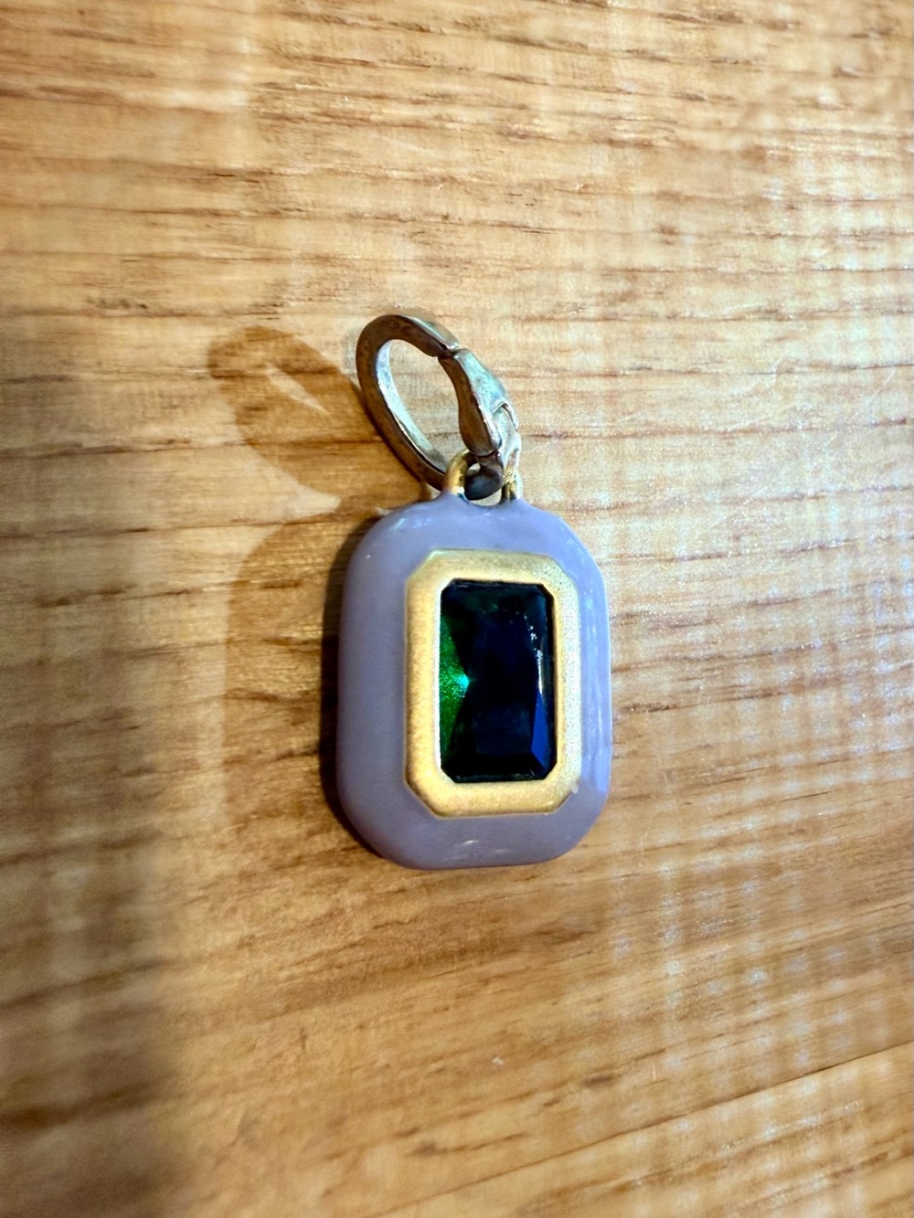 Clare V La Colorblock Gemme Charm - Lavender $75